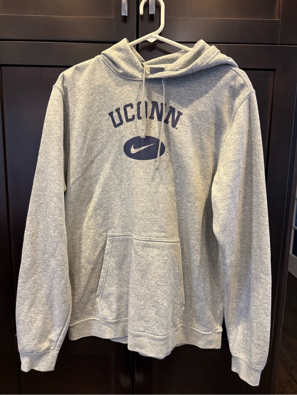 Nike Gray UConn Crewneck Pullover Hoodie